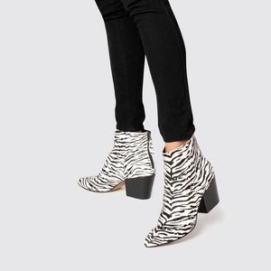 Dolce Vita Coltyn ZEBRA CALF HAIR POINTED TOE BOOT